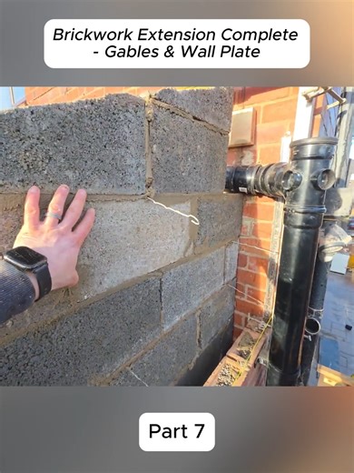 Complete Brickwork Extension with Gables and Wall Plate