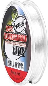 ANGRYFISH 100% Fluorocarbon Fishing Line and Fluorocarbon Leader-Invisible Underwater-Faster Sinking- Ultralow Stretch(2-30LB)