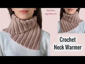 🌼How to Crochet Very Simple Neck Warmer 💕Scarf for Beginners 💥 Heklani šal