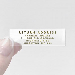 Custom Rectangle Return Address Stickers for Envelopes, Personalised Label Stickers for Wedding Invites, Clear Return Address Stickers - Etsy UK