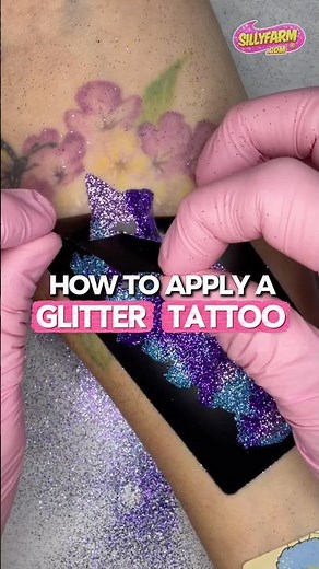 💖 How to apply a glitter tattoo #glitter