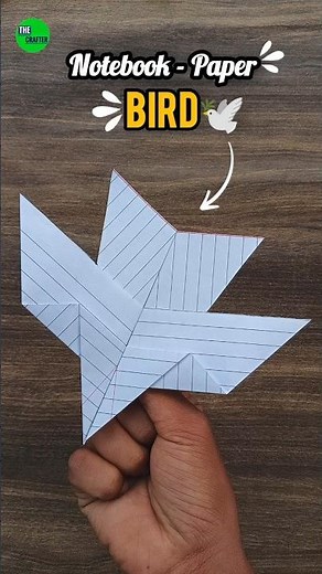 How To Fold Notebook Paper Bird plane , homemade origami notebook paper amezing bird🕊️ , #shorts