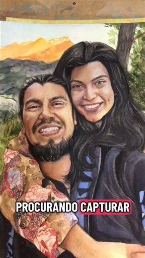 Pinté a una pareja con acuarela | Te muestro el proceso