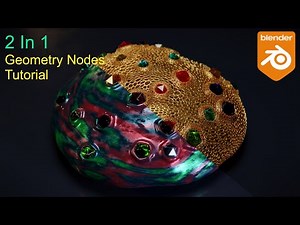 Mesh denting + Wireframe effects in blender 3.4 | Blender geometry nodes tutorial