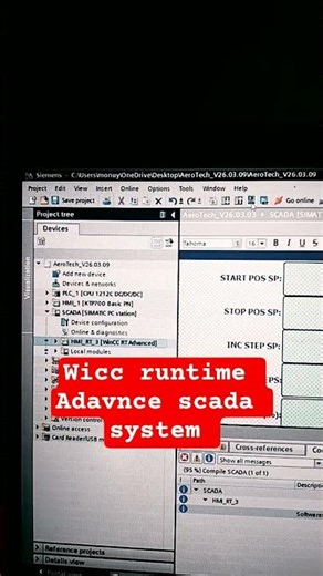 wincc runtime adavnce scada system design #viral#shorts #automation