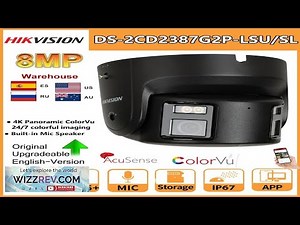 Hikvision 8MP IP Camera Panoramic ColorVu Turret DS 2CD2387G2P LSU SL 4K Security Double