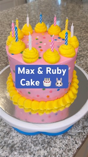 Making a Max & Ruby cake! 🎂 #maxandruby #cake #baking #cakedecorating #lasvegas