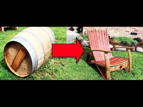 // Make a Chair out of a Wine Barrel //