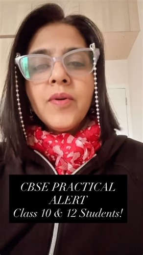 Anu sharma on Instagram: "CBSE 10th & 12th Practical Exams 2026 | 5 MUST-KNOW Guidelines Before You Enter the Lab! 📚🧪 CBSE practical date sheet & official guidelines are OUT! Before you appear for your Class 10 or 12 practical exams, watch this video till the end. These 5 practical exam tips will help you: ✔ Avoid common mistakes ✔ Reduce exam stress ✔ Score better in practicals 📌 Save this video 📌 Share with your classmates 📌 Follow for more CBSE board exam updates #viral #trending #CBSEPr