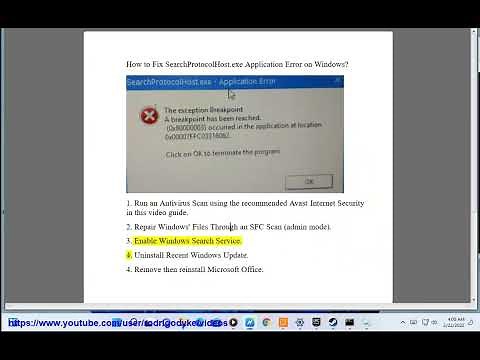 Fix SearchProtocolHost.exe Application Error on Windows