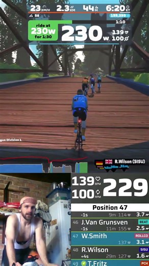 Zwift Racing League in less than 20 seconds😭 #gozwift #gaming #cycling
