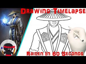 Timelapse Drawing of Raiden | Easy, Step By Step Tutorials For Beginners
