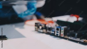 Showcasing expert computer hardware assembly and hard drive installation with precision and advanced technology for IT and electronics enthusiasts.