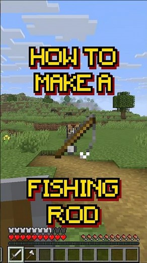 Minecraft: How to make a Fishing Rod | Recipe 141