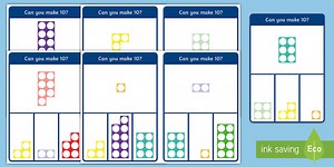 Numicon Shape Number Bonds of10 Peg Matching Game