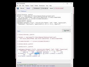 Descriptive Statistics in R Commander