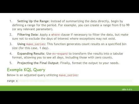 How to Use make_series in KQL to Display Days With Zero Exceptions