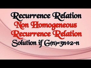 Non homogeneous recurrence relation-Problem-.Solution if G(n)=3n+2^n