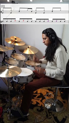 Easy Groove and Fill for Beginners! Daily Drumming No. 253 #educational #drumnotation #drums
