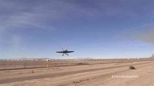 Blue Angels fly shockingly low during head on landing passes