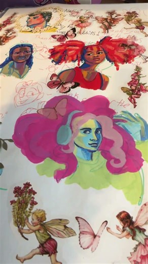 Adding stickers to my sketchbook #sketchbook #stickers #stickerart #artvlog