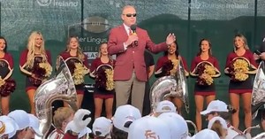 WATCH: VP/AD Michael Alford, as well as current asst. and former player Rick Stockstill, address FSU Pep Rally