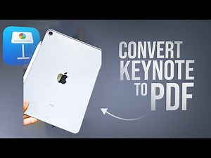 How to Convert Keynote to PDF from iPad (tutorial)
