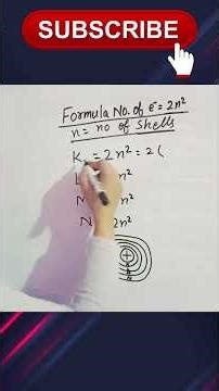 Number Of Electron in KLMN Shell #chemistry #science #CBSe board 2026
