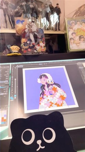 Loop of my drawing desk #loop #drawing #illustration