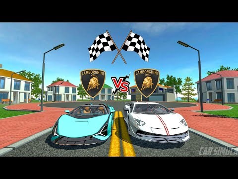 Car Simulator 2 | Lamborghini Sian VS Lamborghini Aventador SVJ | Race & Top Speed |Android Gameplay