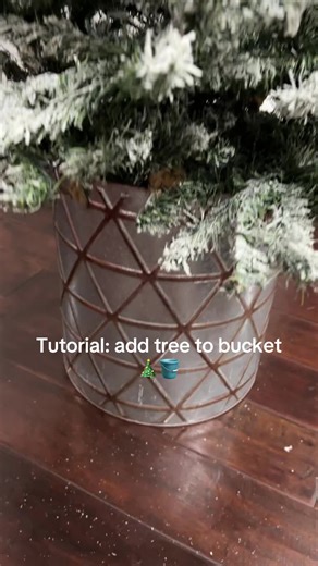Easiest tutorial. Tree is Walmart and bucket is hobby lobby #christmas #tutorial #christmastree #buckethack