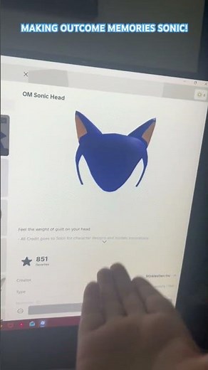 How To Make Outcome Memories Sonic In Roblox(R15 Tutorial)