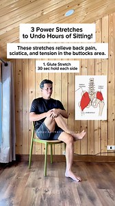 3 Power Stretches to Undo Hours of Sitting! 💥🪑✨ These stretches relieve back pain, sciatica, and tension in your buttocks area — so you can feel light and free again! 🙌🧘‍♂️ #DeskRelief #StretchBreak #BackPainRelief #SciaticaRelief #MoveMore #OfficeHealth | Physical Therapy Session