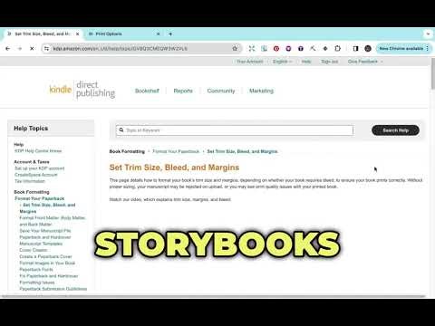 The Best Size for Children’s Story Books For Amazon KDP