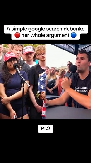 62K views · 1.4K reactions | A simple google search debunks her whole argument  Pt.2 #charliekirk #debate #google #affirmativeaction #pt2 | Podclash Usa | Facebook