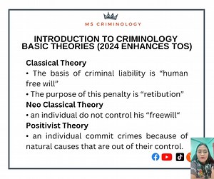 6.9K views · 358 reactions | Basic Theories includes: • Classical Theory • Neo Classical Theory • Positivist Theory We also have hard copy for these, just click through link https://shope.ee/4ppc1eXiWz | MS Criminology | Facebook