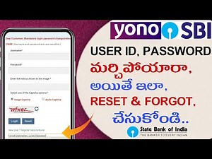 SBI Internet Banking Forgot User Name And Login Password in Telugu 2023 | Reset SBI User ID Password