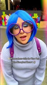 Inside Out Sadness Cosplay Bound at Pixar Fest Disneyland | Disney humor