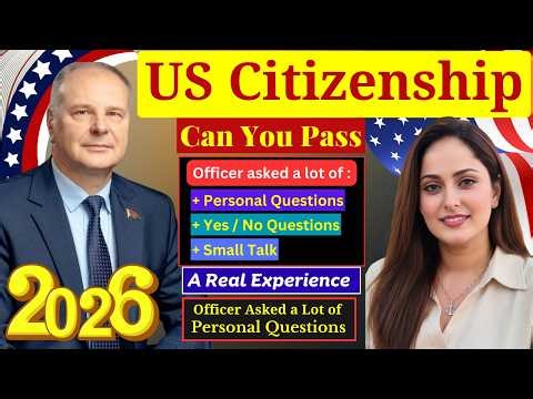 Actual Interview of U.S. citizenship, Full N-400 Naturalization Interview, Citizen Small talk #n400