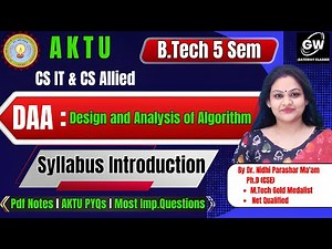 📚 B.Tech 3rd Year | CS & CS Allied | DAA Subject Syllabus Overview | Gateway Classes I AKTU