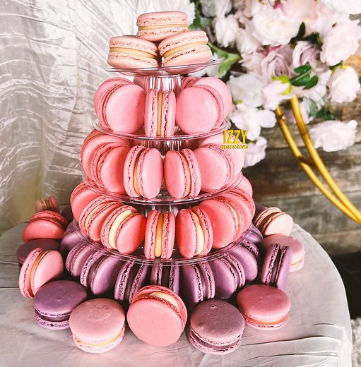 Macaron Tower - Macarons With Tower Stand Included - Babyshower/weddings/birthday Party - Macaroons Tower - Etsy