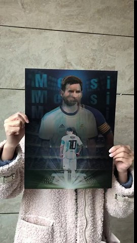 3D Lionel Messi Soccer Star Flip Poster