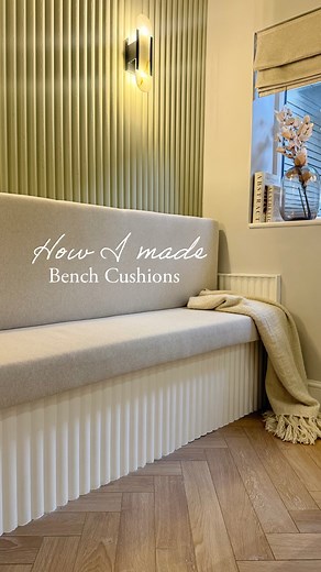 How I made bench cushions ✂️ Disclaimer here that I have never done this before and had literally no idea on how to do this, but after making 4 for the booth they have turned out so much better than I expected so have put together this guide to follow along I hope it helps 🫶🏼 All the details…. For some of the bits and equipment comment SHOP and I will sent over a shopping list 🛒 Flooring Desert Oak Herringbone @floor.street use POPPYLANE for 5% off - on top of their current 60% off Sale!! (Af