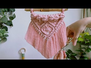 DIY mini boho macrame wall hanging || Easy tutorial for beginners