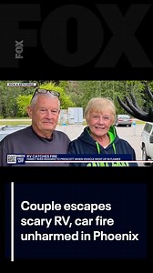 A family's RV caught fire and was destroyed on I-17 in Phoenix due to a blown tire, but the couple and their dog escaped unharmed. FOX 10's Taylor Wirtz has the details. Click the link in our bio for the full story. #news #arizona #fire #rv #car #carfire #explosion #phoenix #az #fox10phoenix | FOX 10 Phoenix
