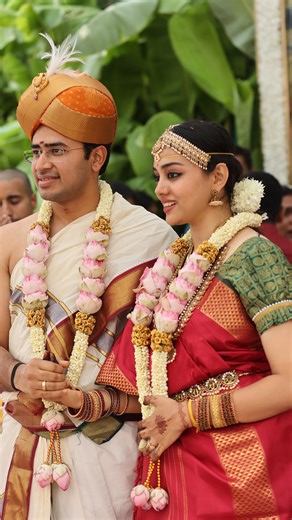 Tejasvi Surya on Instagram: "Sivasri & I were overwhelmed with the outpouring of love & blessings we received yesterday. We had made, to the best of our abilities, all arrangements, but the number of people who turned up far exceeded what we had anticipated, only showing how much you love us. People from all walks of life, across socioeconomic strata, people who were elderly, people with kids in their arms, divyangjan, seniors as old as 95 coming in wheelchairs - everybody came & blessed us. Man