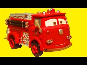 Disney PIxar CARS 2 RED Fire Truck Deluxe Diecast Cars Toy Review Fire Engine Red Radiator Springs