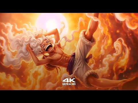 Sun God Nika Luffy Gear 5 – 4K Live Wallpaper + Screensaver | One Piece 🔥