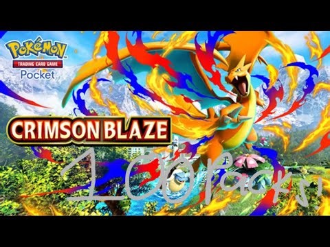 Opening 100 Packs Live!!! / Pokemon pocket Crimson Blaze! / Deck building and battling!!
