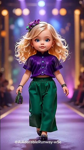 Baby Doll First Catwalk: Dark Purple Glam 💜👶